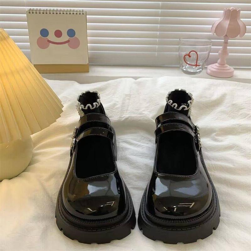 Product Introduction of Giày da nhỏ cho phụ nữ mùa xuân và mùa thu Mary Jane cỡ nhỏ 31, size nhỏ 32, 33, 34, giày đế xốp ngắn cho học sinh 5