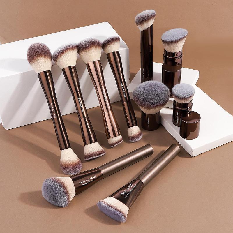 Product Introduction of Professional Makeup Brush Set with Zipper Bag, 10pcs/set Makeup Brush with Soft Bristles, Multifunctional Makeup Tool for Women & Girls, Brushes for Makeup 2