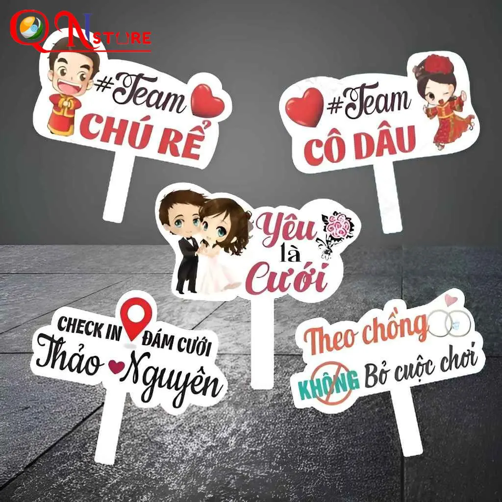 {ĐÁM CƯỚI 002 }Hastag đám cưới lựa chọn theo yêu cầu
