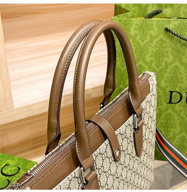 Product Introduction of Popular Laptop Bag Classic Presbyopic Large Capacity File Business Unisex Shoulder Crossbody Briefcase 10