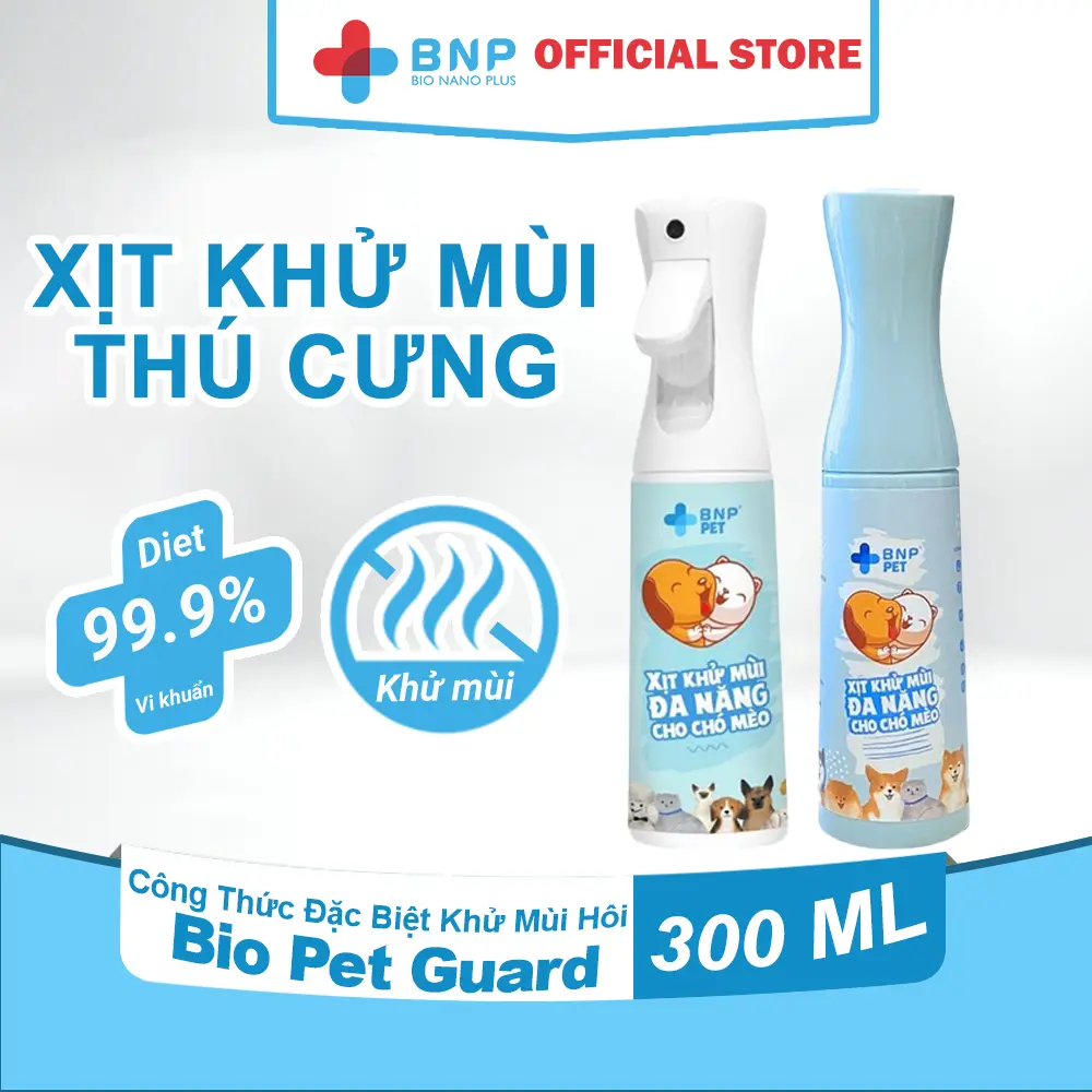 [BNP Pet] Xịt Khử Mùi Thú Cưng Bionano Plus, Dung Tích 300ml, An Toàn Và Lành Tính Cho Thú Cưng