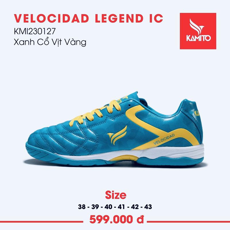 Giày Bóng Đá / Đá Banh Chính Hãng Kamito Velocidad Legend IC Sneaker Sport Cao Su