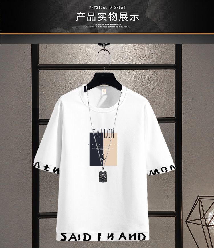 Product Introduction of 2025 New Trendy Two-Piece T-Shirt Summer Short Sleeve Set Men's Sports Casual Stylish Outfit Fashion Hot Sale 12