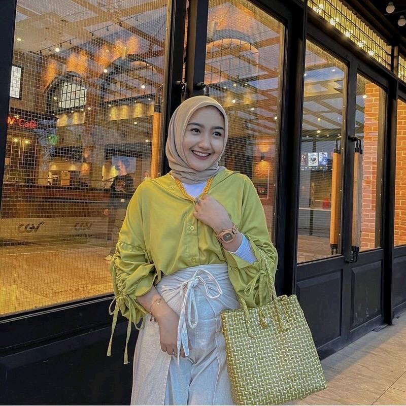 NAEMA BLOUSE LENGAN BALON SERUT 0
