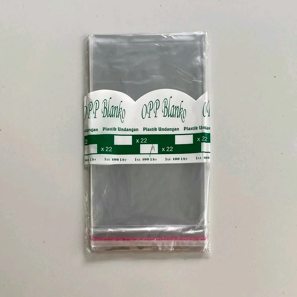 Plastik OPP 11x22 12x22 13x22 14x22 15x22 isi 100 lembar
