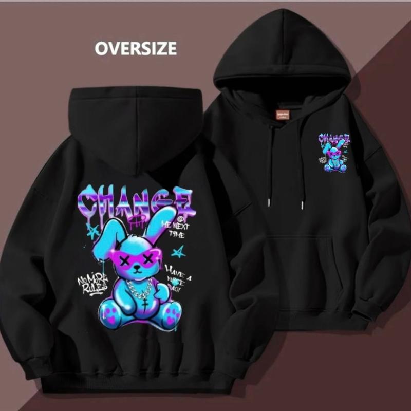 ÁO HOODIE UNISEX NAM NỮ THỎ CHANCE CÓ BIGSIZE TỪ 35kg đến hơn 100kg CHẤT NỈ ĐẸP DÀY MỊN