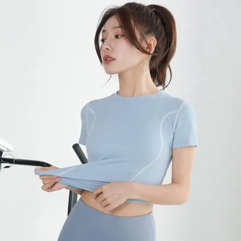 [LADIES FASHION] Atasan Lengan Pendek Olahraga Kaos Olahraga Pendek T-shirt Wanita baju Yoga 1124 sport 2