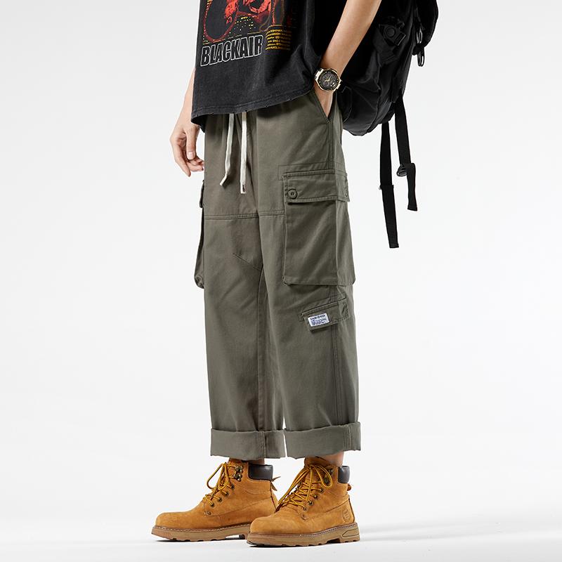 Product Introduction of 2025 Men's Work Pants, American Style, Loose Fit, Straight Cut, Easy to Match with Outfits, Summer INS Fashion Tide Handsome High Quality Man Clothing 1