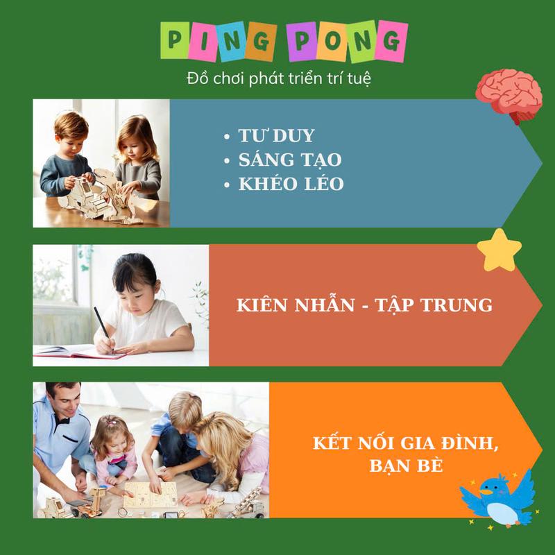 [Nhiều Mẫu] Mô Hình Lắp Ráp STEAM 3D bằng gỗ: Máy Phát Điện, Cano, Vệ Tinh, Cối Xay Gió, Xe Tăng, Tua Bin, Xe Đua... 5