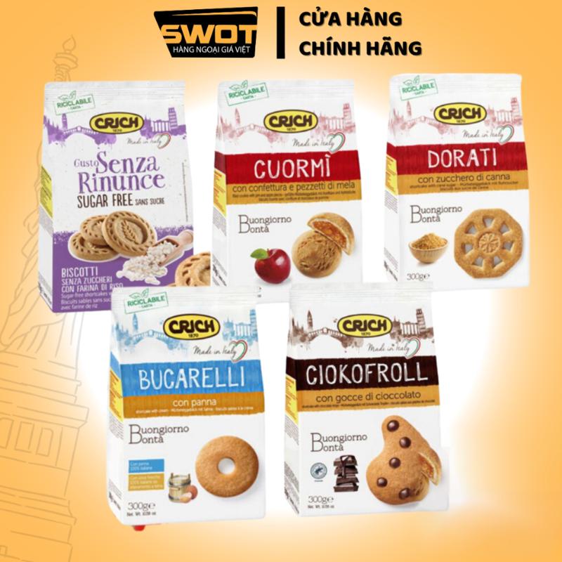 Bánh Quy Cookie Crich Ý Nhiều Vị Cao Cấp Chính Hãng Ý, banh Cookie Ăn Vặt thơm ngon, bổ dưỡng, Thức Ăn dinh duong Ít Đường Dễ Ăn Đậm Vị crinkle cookie Snack Food - SWOT