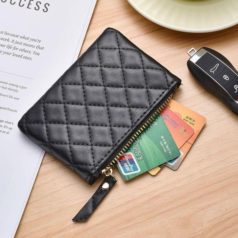 New PU Leather Mini Coin Purse Soft Waterproof Short Wallet Card Holder Women Men 3