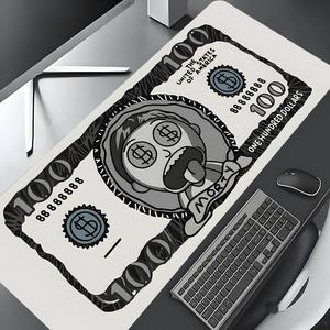 Alfombrilla de ratón con diseño de dólares falsificado, alfombrilla grande para juegos, protector estético para escritorio, alfombrilla de goma antideslizante para laptop y computadora de escritorio