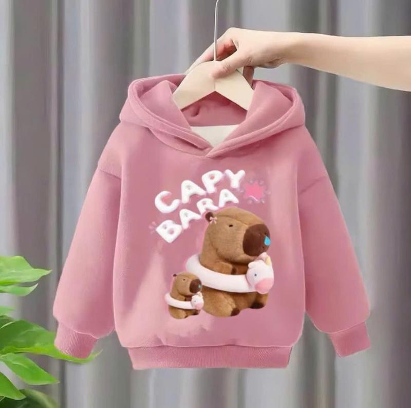Áo nỉ hoodie thu đông dành cho bé trai và bé gái 14-45kg mẫu CAPYBARA. Chất liệu ấm áp, thiết kế mới. D5
