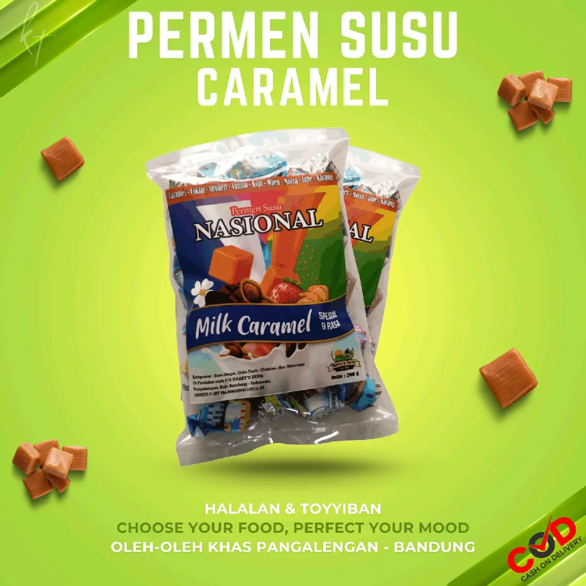 Milk Candy Cemilan Manis Permen Susu Caramel Oleh-Oleh Khas Pangalengan ...