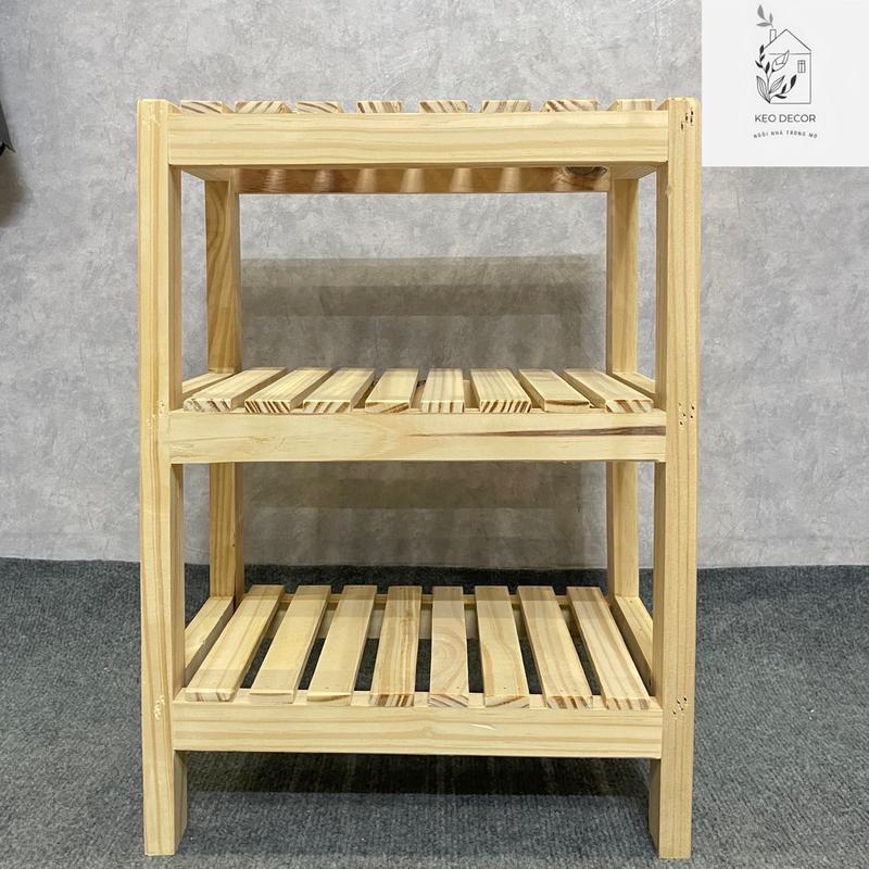 Kệ mini chữ nhật 3 tầng đựng sen đá, mỹ phẩm, gia vị...