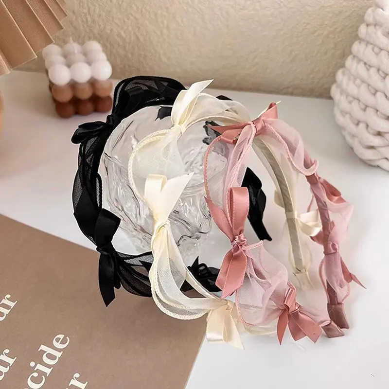 Băng Đô Thắt Nút Nơ, Thời Trang, Phong Cách Công Chúa, Thanh Lịch Và Đơn Giản, cài tóc, Băng Đô Ren Và Lưới, Dành Cho Phụ Nữ Và Trẻ Em Gái, Vòng Cài Tóc, Phụ Kiện Tóc 3