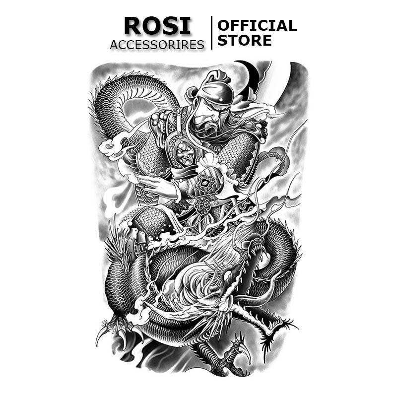 Hình xăm dán quan công HC-480 miếng dán hình xăm 15 ngày tạm thời 24h lên hình