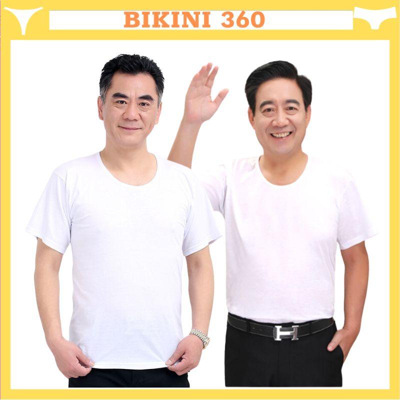 COMBO 5 Aó thun lót nam trắng cộc tay chất cotton thun mềm mát  Áo Thun Cổ Tròn