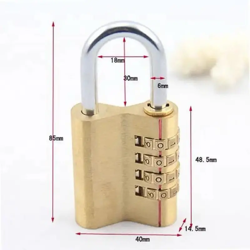 Ổ KHÓA 4 MÃ SỐ CỠ ĐẠI BẰNG ĐỒNG CHÍNH HÃNG