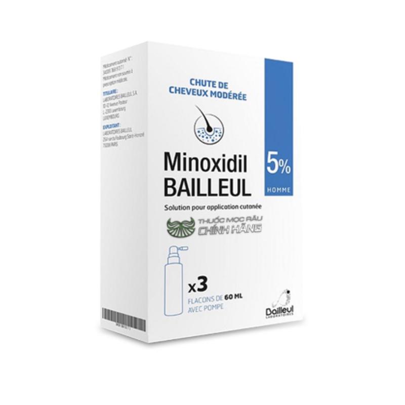  Dung Dịch Hỗ Trợ Mọc Tóc Minoxidil 5% Bailleul BILL Pháp  1 Chai 60ml  
