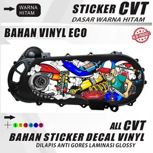 STIKER BLOK CVT UNIVERSAL / STRIPING STIKER BAK CVT VARIASI SETIKER LIS MOTIF