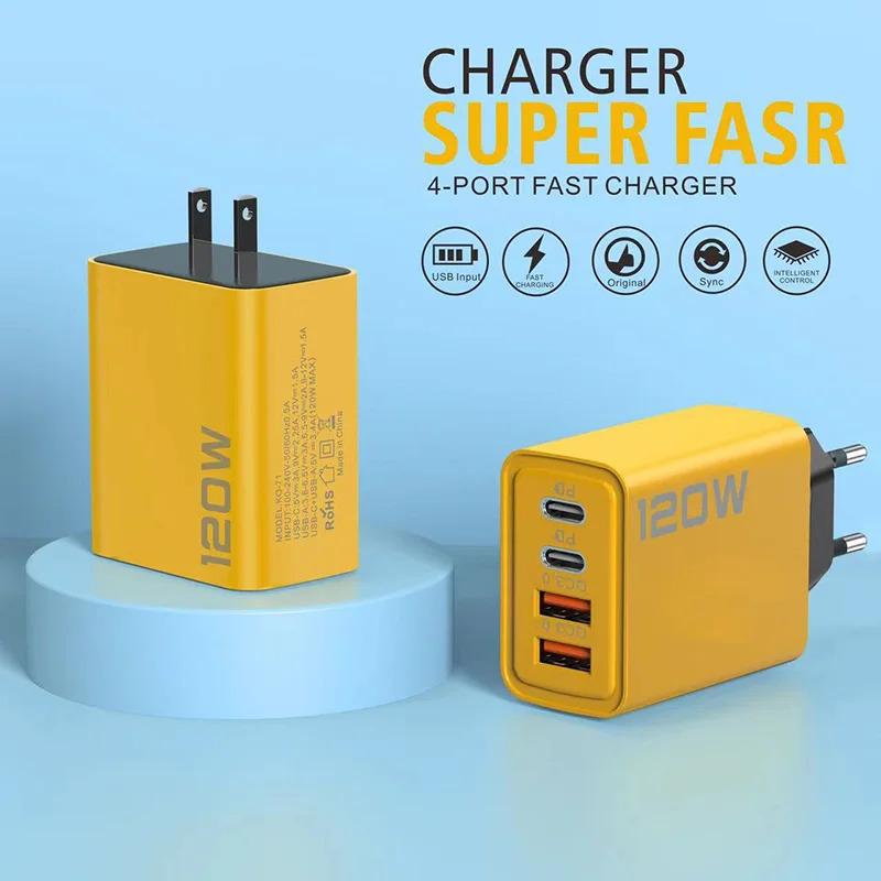 Product Introduction of อะแดปเตอร์ชาร์จเร็ว หัวชาร์จเร็ว 120W หัวชาร์จ typ c อะแดปเตอร์ typ c adapter QC 3.0 ชุดชาร์จเร็ว PD 2 ช่อง สําหรับ iP 15 14 12 Micro TYPEC หัวชาร์จ 18