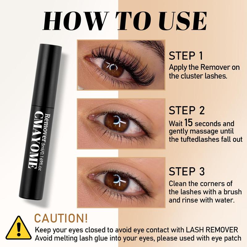 Natural Look Eyelash Extensions Kit, 464pcs Mixed Length Individual False Eyelashes with Tools, Professional Eye Makeup Accessories for Women & Girls 7