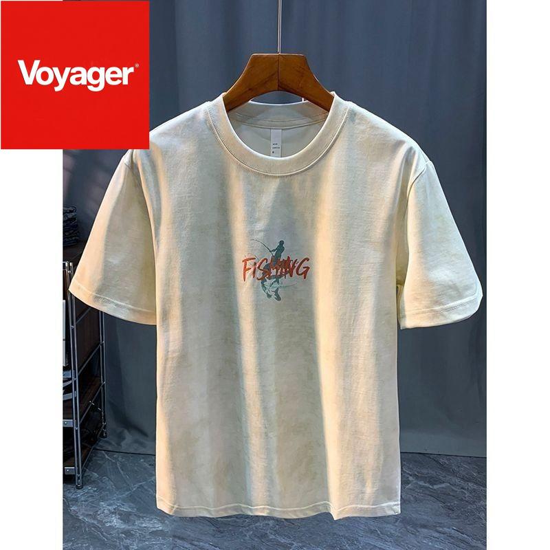 Quần Áo Nam, Tay Ngắn Mùa Hè, Voyager Store, Sang Trọng Giá Cả Phải Chăng, Ôm Sát, Tay Lửng Áo, Thương Hiệu Thời Trang Ins Áo Phông, Áo Thường Ngày, Dành Cho Nam Giới 3
