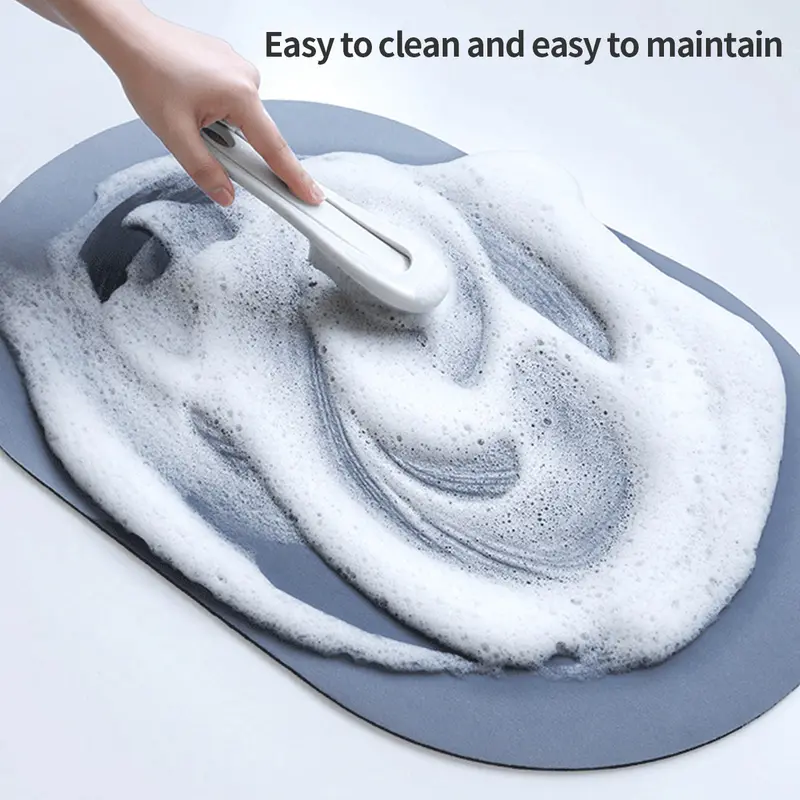 Thảm Lau Chân Silicon cao cấp Siêu Thấm Hút Nước Siêu Mềm Chống Trơn (40x60cm), Thảm Chùi Chân Đế Cao Su Chống Trơn Trượt Nhanh Khô 2