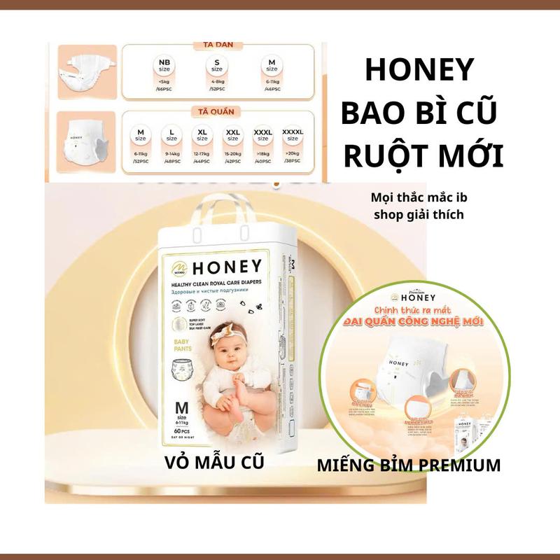 ( [COMBO 2B]- BAO BÌ CŨ RUỘT MỚI VÌ LỖI IN BAO) Momo Honey siêu mềm, siêu mỏng, siêu mịn NB-4XL