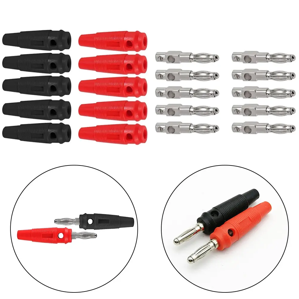 10pcs 4mm Banana  32A High Current Screw Type Banana  Connector Adapter