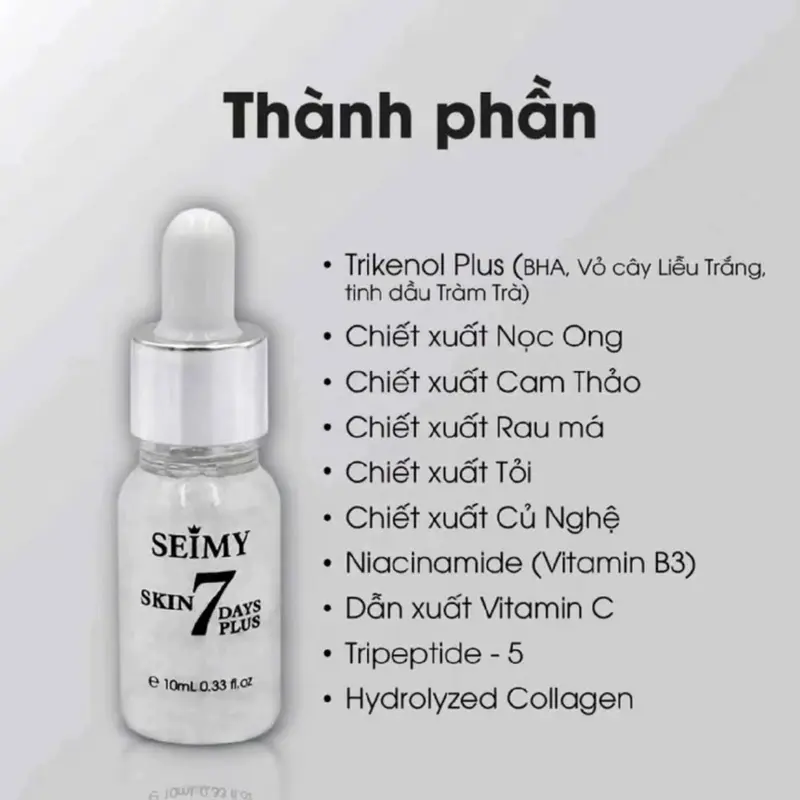 Serum giảm mụn, thâm, rỗ Seimy - SERUM SKIN 7 DAYS PLUS- LM Beauty 4