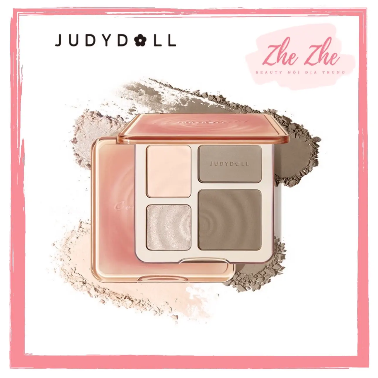 Bảng Phấn Tạo Khối Bắt Sáng 3D Màu Lì Và Màu Nhũ JUDYDOLL