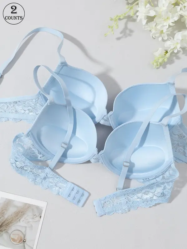 Women's Solid Color Push Up Bra, Comfortable Breathable Underwire Bra, Lingerie Top for Women, Bra Sets 8