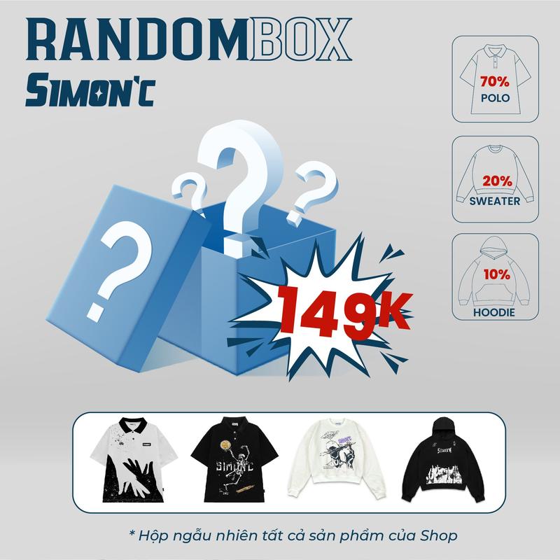 Simon'c RanDom Box Version 3.0 -  Áo Polo, Sweater hoặc Hoodie Ngẫu Nhiên Menswear Nam Dài Tay