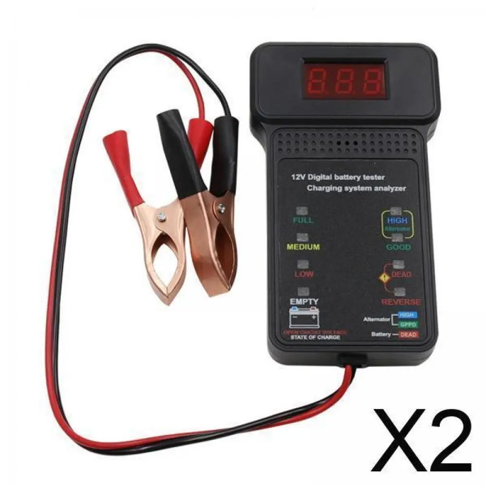 2 x 12V Car Battery Tester Fast Reaction Speed