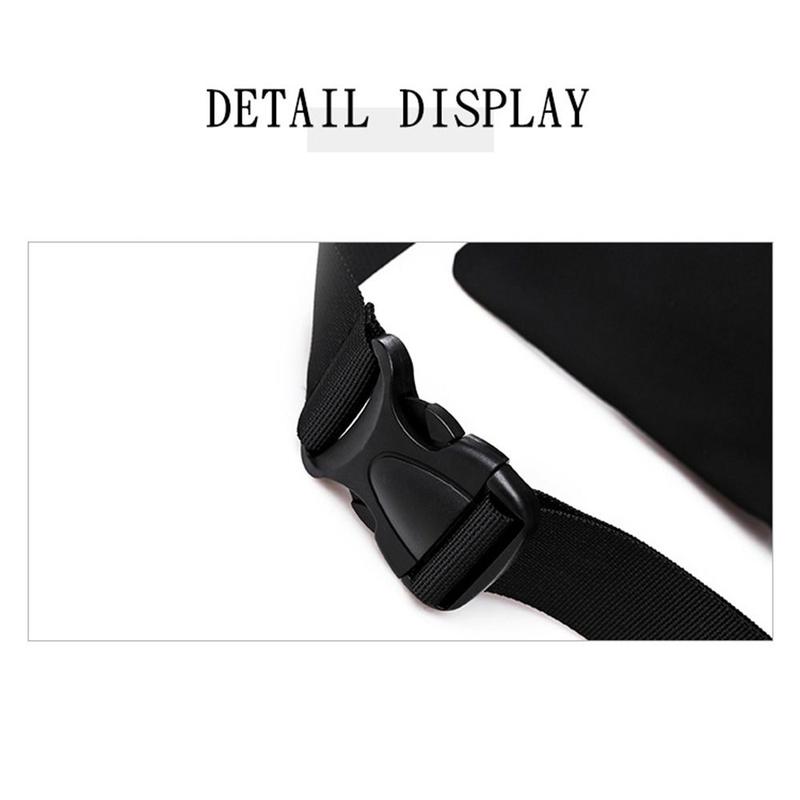 Product Introduction of Men Nylon Chest Pack Cellphone Pouch Outdoor Sports Cross-body Bag Casual Running Cycling Sling Bag 8