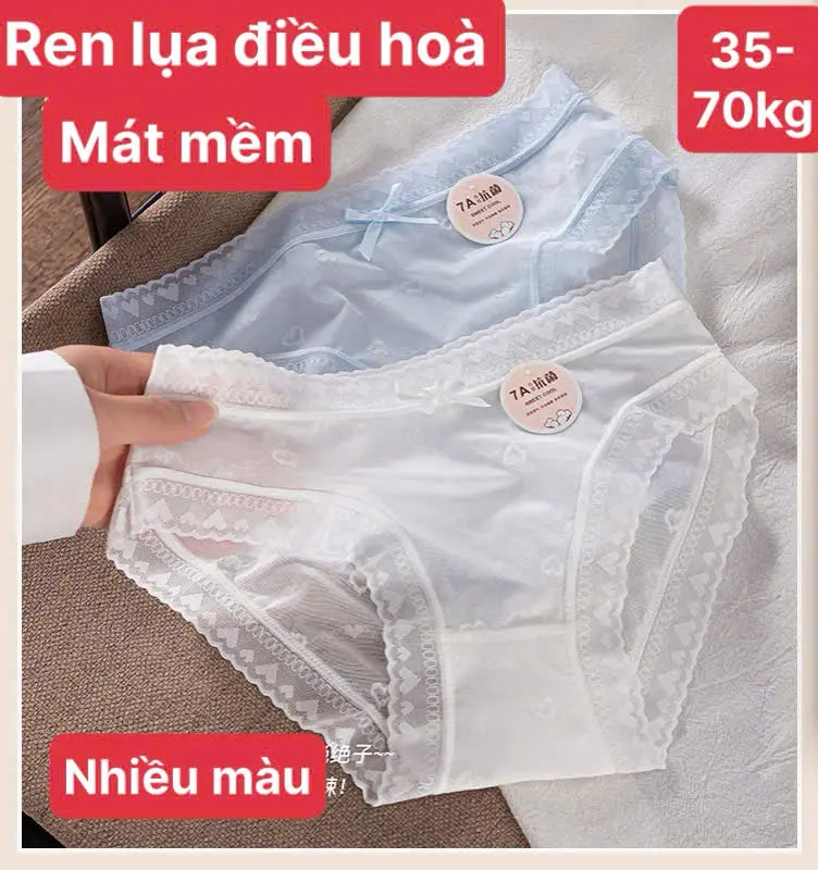 Combo 10 quần lót nữ Ren lụa điều hòa Q78A (35 kg- 70kg) - chất mềm mịn co giãn khong dặm ngứa - có  tách bán lẻ 5 quần cho khách mua ít   Women 0