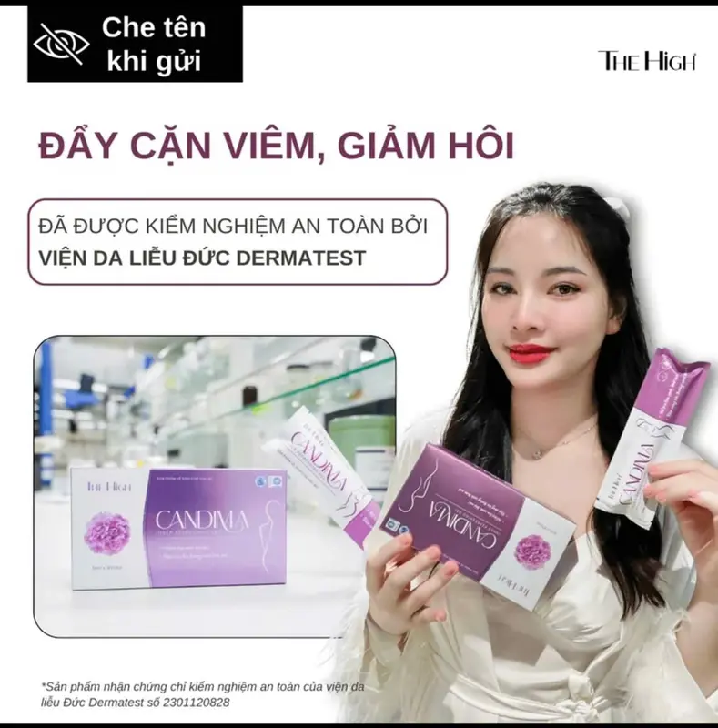 Dung Dịch Vệ Sinh Phụ Nữ CANDIMA Thehigh Dạng Gel hổ Trợ Làm Sạch Khử Mùi  Dịu Ngứa Hộp 8 Ống Women 0