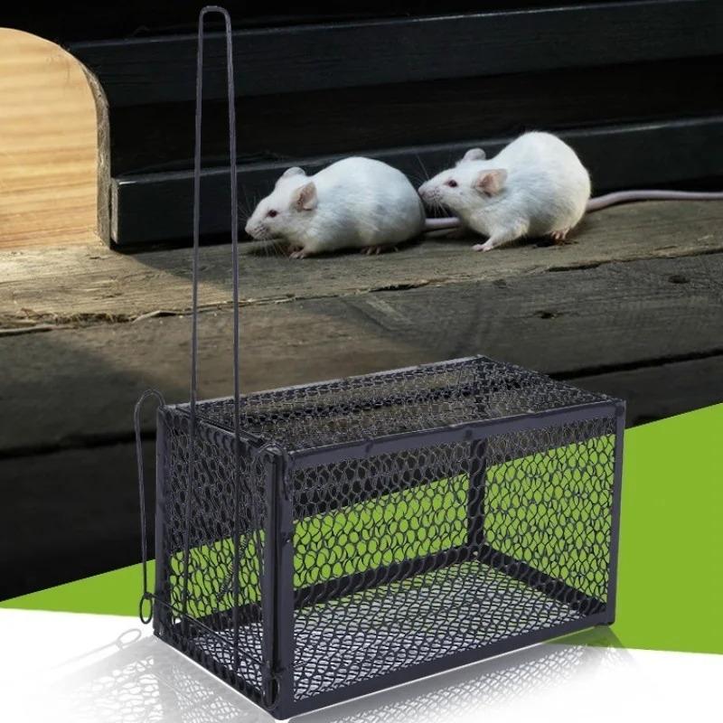 Product Introduction of Smart Self-locking Mousetrap Safe Firm Iron Net Household Mouse Catcher Metal Reusable Humane Indoor Outdoor Rat Trap Rat Cage 6