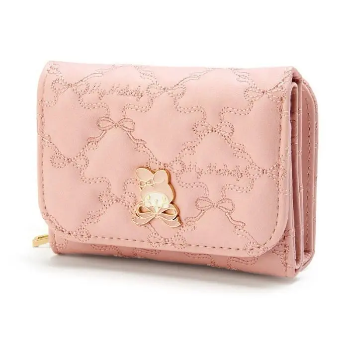 [BHITS1050] Dompet Lipat Premium Resleting Sanrio Melody Cinnamoroll Pompompurin Kuromi| Dompet Lipat Tiga Klip Trifold PU Leather Logo Metal Sanrio 0