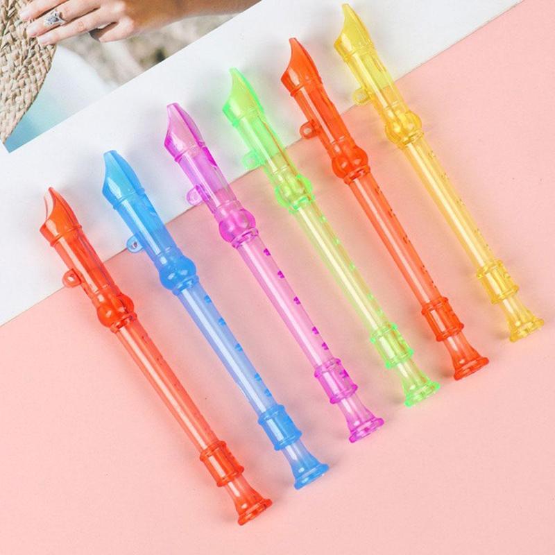 Product Introduction of 1Pcs 6 Holes Mini Harp Flute Children's Early Education Transparent Flute Small 28