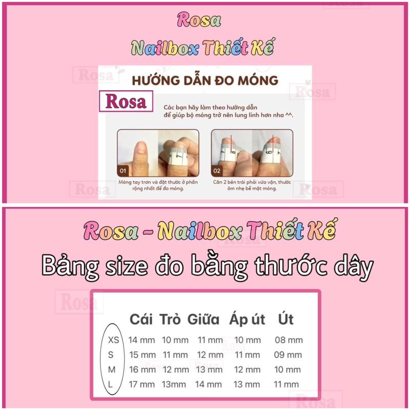 Product Introduction of Nailbox thiết kế (th4) móng tay giả bầu tròn ngắn hello kitty mắt mèo tráng gương hoạt hình  - Rosa 2