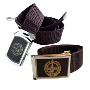 Sabuk Gesper Pramuka Coklat Canvas Nylon – Ikat Pinggang Sekolah SD MI SMP SMA Laki-Laki Perempuan