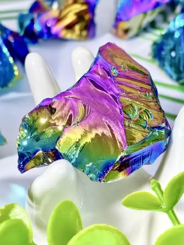 Random Non-natural Obsidian Rough Stone, Shiny Decorations, Birthday Gifts, Gifts for Women, Girlfriends, and Non-natural Crystal Ornaments 5