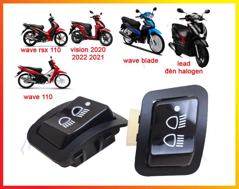 Công tác tắt mở Đèn Pha Cos 3 Chân gắn cho xe máy vision2021 2023 wave rsx wave a wave blade lead halogen Đèn Pha ,Phụ Tùng Led
