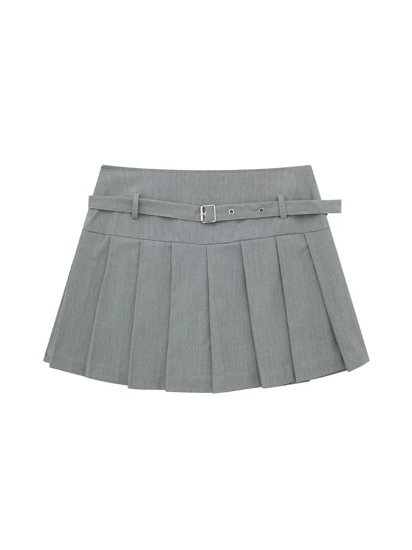Women's Solid Belted Pleated Skort, Summer Clothes Women, Casual Drop Waist Pleated Shorts for Daily Wear, Women's Bottoms for Summer