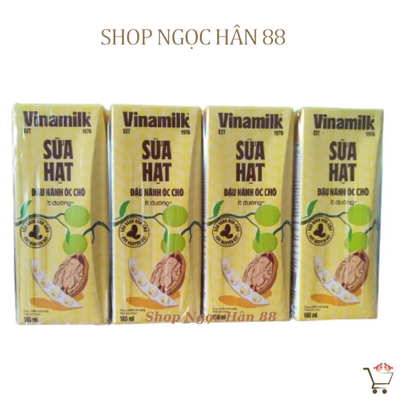 Sữa Hạt Óc Chó/Hạnh Nhân Vinamilk vỉ 4 hộp x 180ml 0