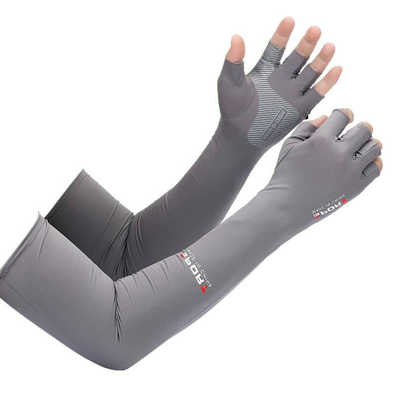 Product Introduction of Tay Áo Thể Thao, Thích Hợp Để Đạp Xe, Chạy Bộ, Câu Cá, Leo Núi, Che Cánh Tay, Chống Nắng Và Tia UV, Tay Áo Băng Ngầu Với Vòng Bít 5 Ngón Tay 18