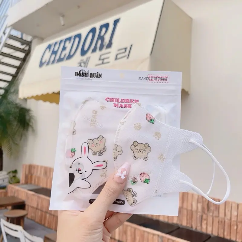 (Combo 100 cái) Khẩu Trang 5D bé 3 Dày Dặn Lớp Lọc Mịn 2.5PM bảo vệ sức khoẻ cho bé 4